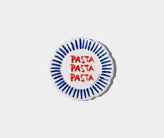 Casa Alessandro Enriquez 'Pasta, Pasta, Pasta' presentation plate, blue and red MULTICOLOUR ALEN26PAS706MUL