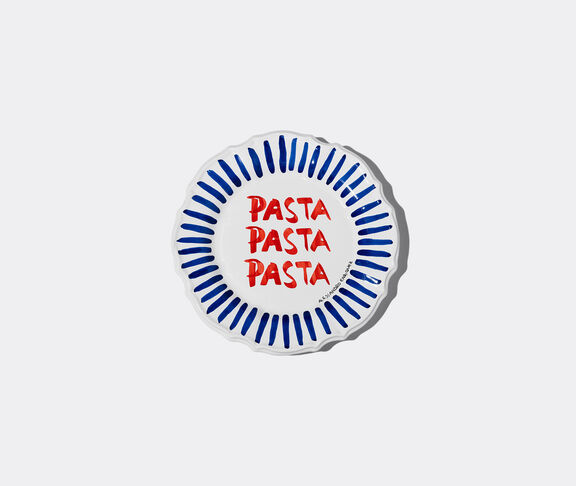 Casa Alessandro Enriquez 'Pasta, Pasta, Pasta' presentation plate, blue and red undefined ${masterID}