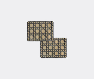 HestiaLiving 'Epoch' rectangular tablemat, set of two, anthracite MULTICOLOUR HELI25EPO573GRY