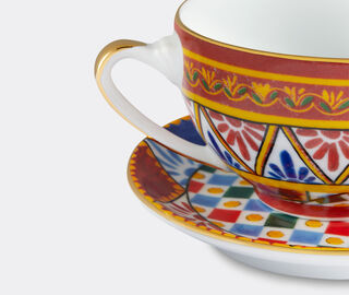 Dolce&amp;Gabbana Casa 'Carretto Siciliano' teacup and saucer MULTICOLOUR DGCA22POR924MUL