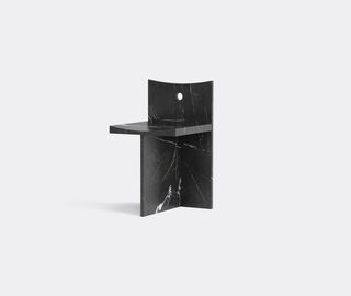 MCGANNON SAAD 'Thebes' chair, nero marquina BLACK MCSA25THE181BLK