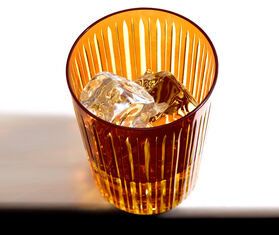 L&#39;Objet &#39;Prism&#39; cocktail glass, set of four, amber AMBER LOBJ24PRI044AMB