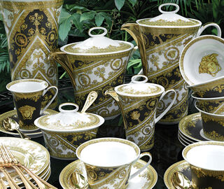 Rosenthal 'Baroque' teacup and saucer MULTICOLOUR ROSE21LOV305MUL
