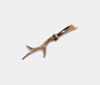 Lorenzi Milano Roe Deer antler shoehorn BROWN CEMI15SHO429BRW