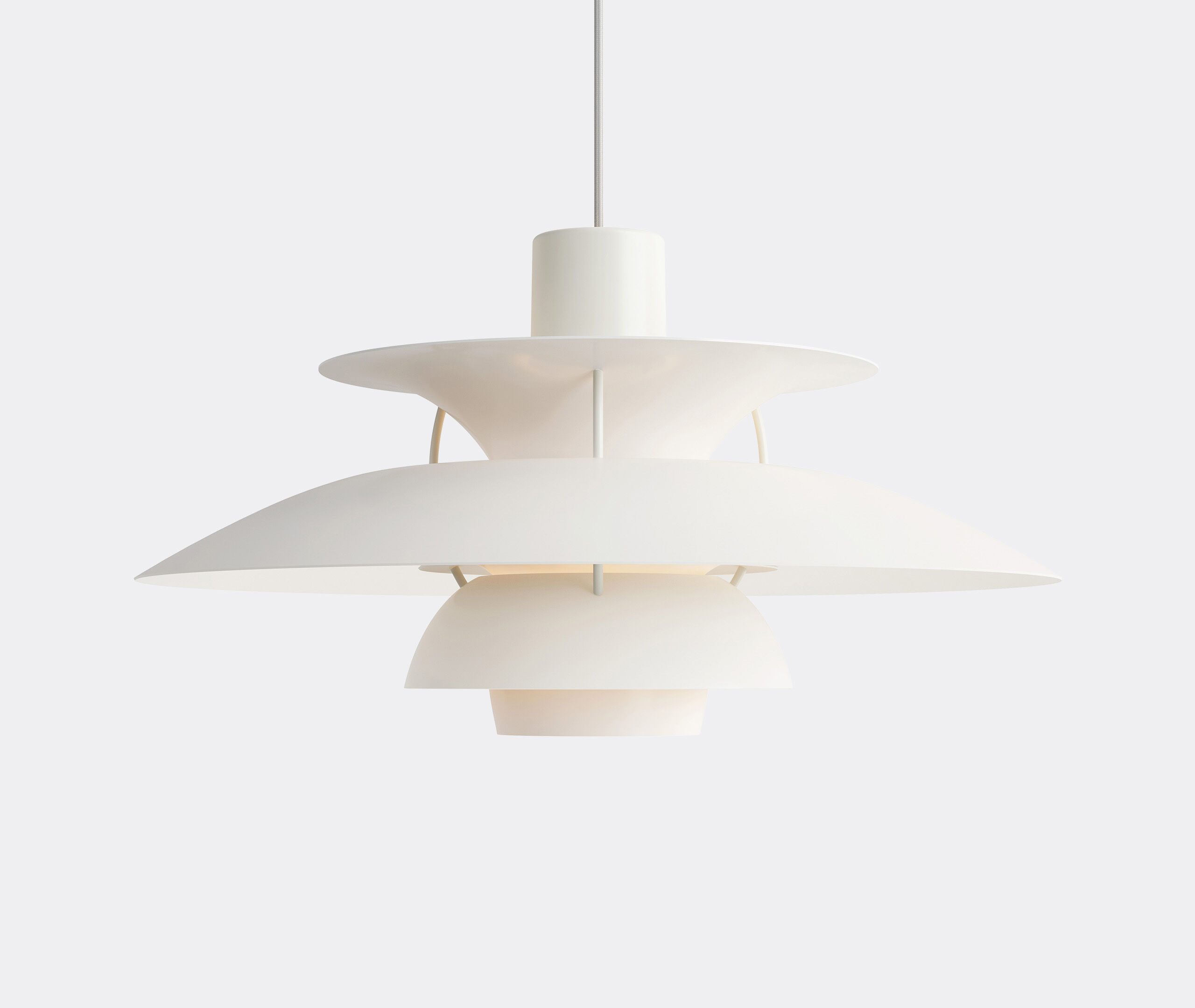 PH 5' pendant light, monochrome white, US plug by Louis