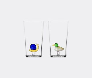 Ichendorf Milano 'Animal Farm' glass, set of six MULTICOLOUR ICMI23ANI059MUL