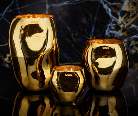 ONNO Collection 'Cape Gold' candle, Zanzibar scent, small GOLD ONNO23CAN510GOL