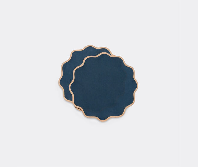 La DoubleJ 'Rainbow Navy Cloud' tablemat, set of two BLUE LADJ23CLO932BLU