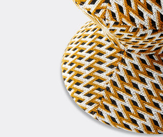 POLSPOTTEN 'Zig Zag' stool, soft ochre YELLOW POLS25ZIG031YEL