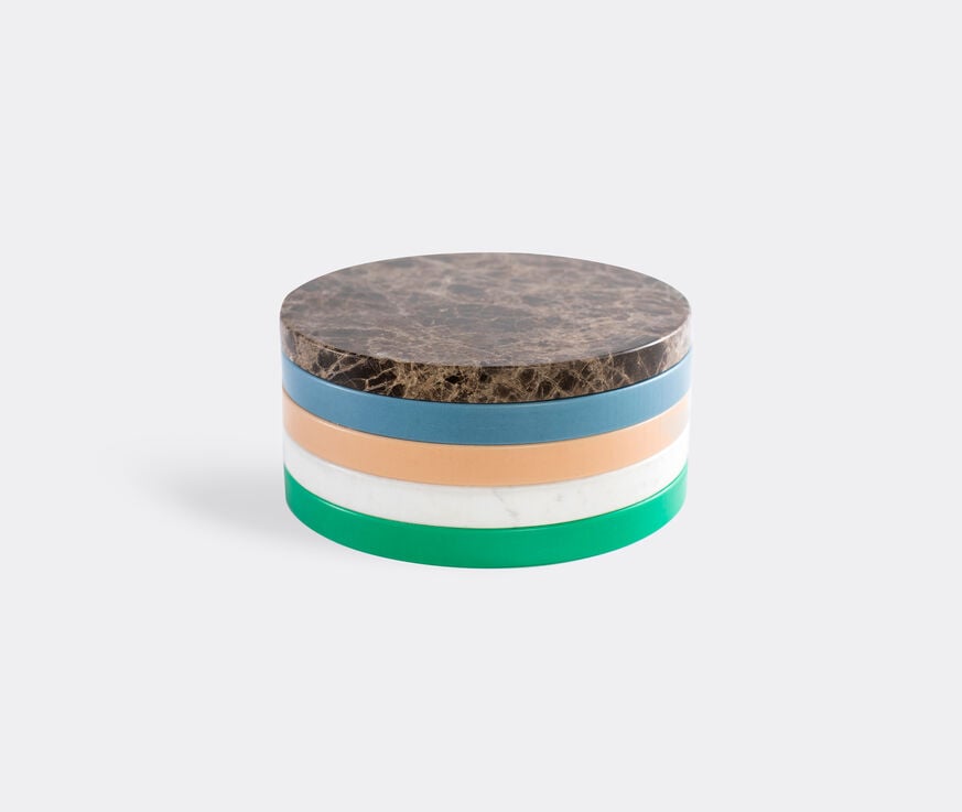 Valerie_objects 'Five Circles', pink and green Marble, green, pink, blue VAOB20FIV102MUL