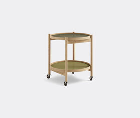 Brdr. Kr&uuml;ger &#39;B&oslash;lling&#39; tray table, 500mm, oak, green GREEN BRDR21BOL435GRN