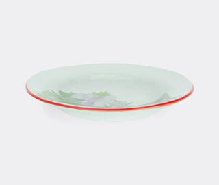 Pierre-Louis Mascia Floral starter plate, pink peony, light blue LIGHT BLUE PLMA26PLA937LBL