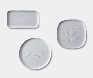 Cassina 'Collection Chandigarh Le Course du Soleil' tray, white WHITE CASS21REC299WHI