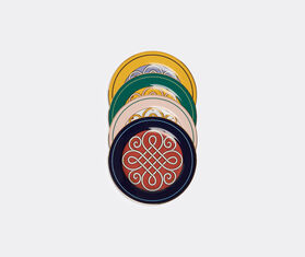 La DoubleJ &#39;Cortile Mix&#39; dessert plate, set of four MULTICOLOUR LADJ23DES246MUL