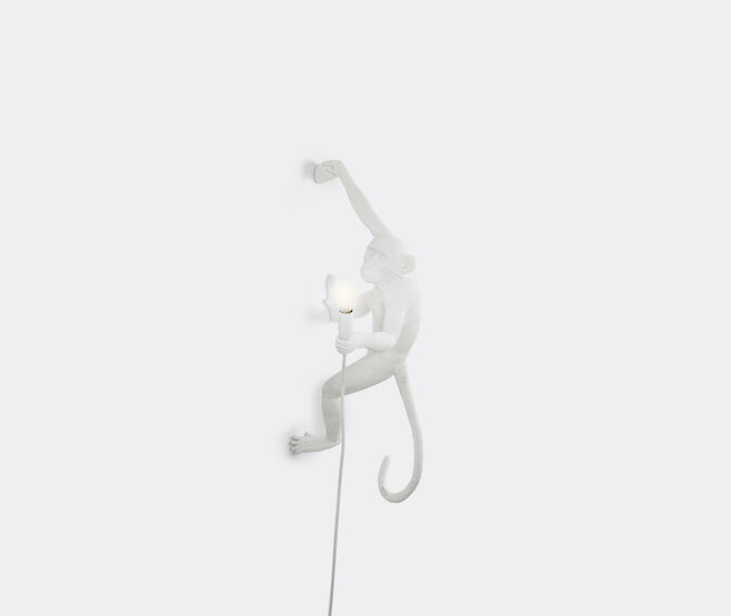 Seletti 'Monkey' lamp hanging, right, US plug WHITE SELE21RES798WHI