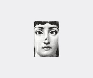 Fornasetti 'Tema e Variazioni N.363' rectangular ashtray, black and white WHITE FORN24REC352MUL