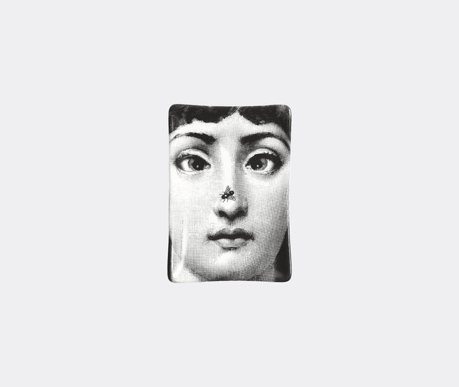 Fornasetti 'Tema e Variazioni N.363' rectangular ashtray, black and white WHITE FORN24REC352MUL