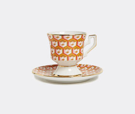 La DoubleJ 'Cubi Oro' espresso cup and saucer, set of two MULTICOLOUR LADJ22ESP996MUL