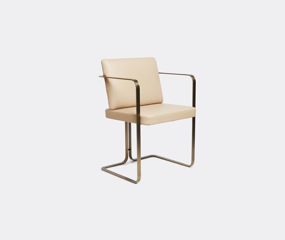 Marta Sala Éditions 'S2 Murena' chair, leather Bronze, cream ${masterID}