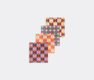 La DoubleJ 'Mezzaluna Mix' small napkin, set of four MULTICOLOUR LADJ22SMA376MUL