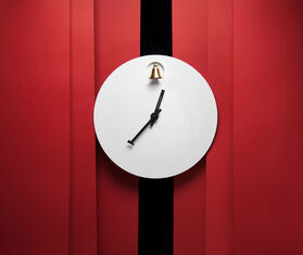 Domeniconi 'Dinn' clock, white WHITE DOME25ORO511WHI