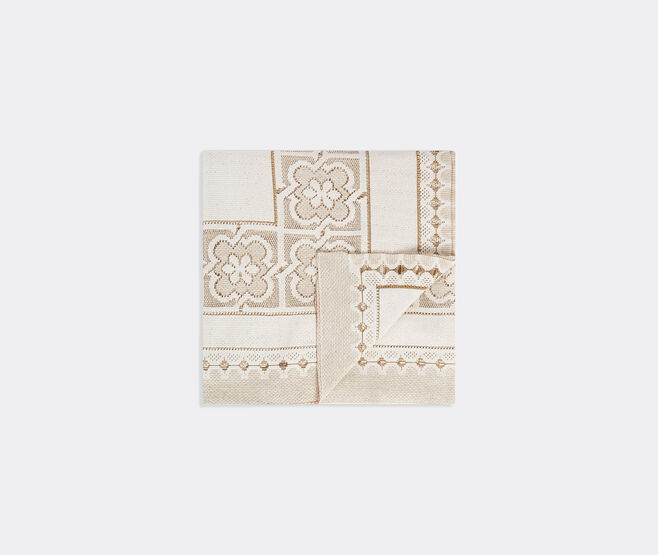 La DoubleJ 'Lacy' tablecloth, large, solid white smoke GREY LADJ25LAC332MUL