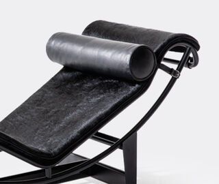 Cassina '4 Chaise longue &agrave; reglage continu', black hairyskin BLACK CASS21CHA565BLK