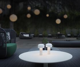Flos &#39;Bellhop&#39; portable table lamp, white WHITE FLOS23BEL271WHI