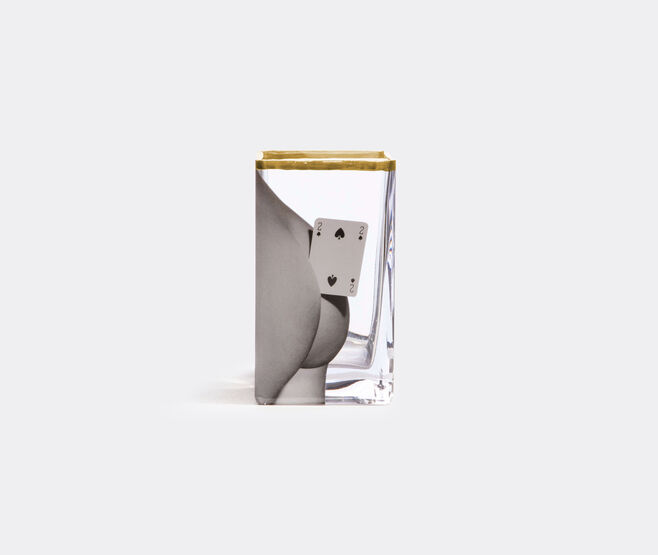 Seletti 'Two of Spades' vase, small TRANSPARENT SELE22GLA220MUL