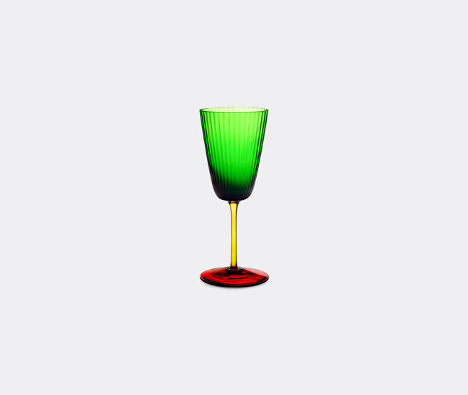 Dolce&Gabbana Casa 'Carretto Siciliano' white wine glass, green and red GREEN DGCA22HAN673MUL
