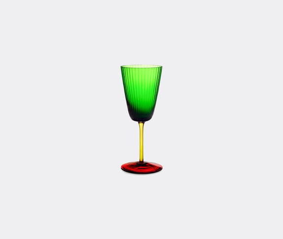 Dolce&Gabbana Casa 'Carretto Siciliano' white wine glass, green and red undefined ${masterID}