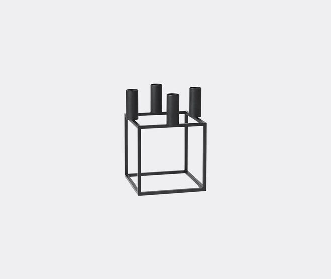 Audo Copenhagen 'Kubus 4' candleholder, black BLACK BYLA22KUB033BLK