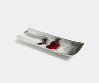 Fornasetti 'Tema e Variazioni n.397' tray, red, black and white WHITE FORN23REC196WHI