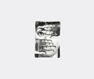 Fornasetti 'Tema e Variazioni N.154' rectangular ashtray, black and white WHITE FORN24REC345MUL