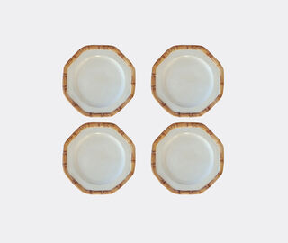 Les-Ottomans 'Bamboo' dinner plate, set of four MULTICOLOUR OTTO23BAM872MUL