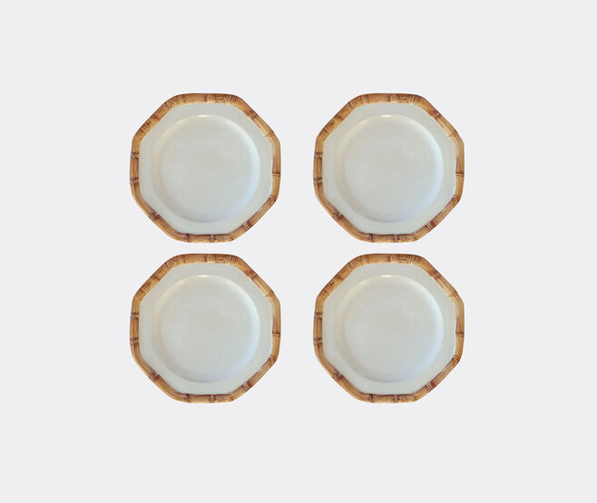 Les-Ottomans 'Bamboo' dinner plate, set of four MULTICOLOUR OTTO23BAM872MUL