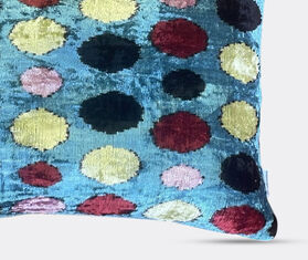 Les-Ottomans Silk velvet cushion, light blue multicolor MULTICOLOUR OTTO26SIL420MUL