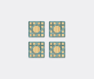 HestiaLiving 'Epoch' square coaster, set of four, ocean blue BLUE HELI25EPO566BLU