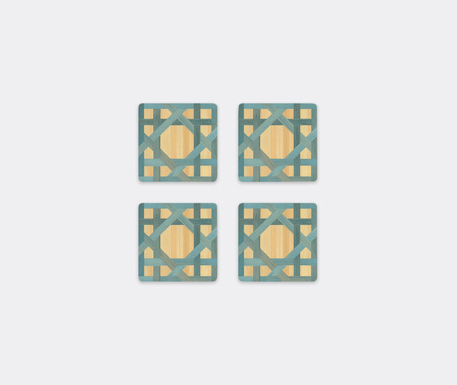 HestiaLiving 'Epoch' square coaster, set of four, ocean blue BLUE HELI25EPO566BLU