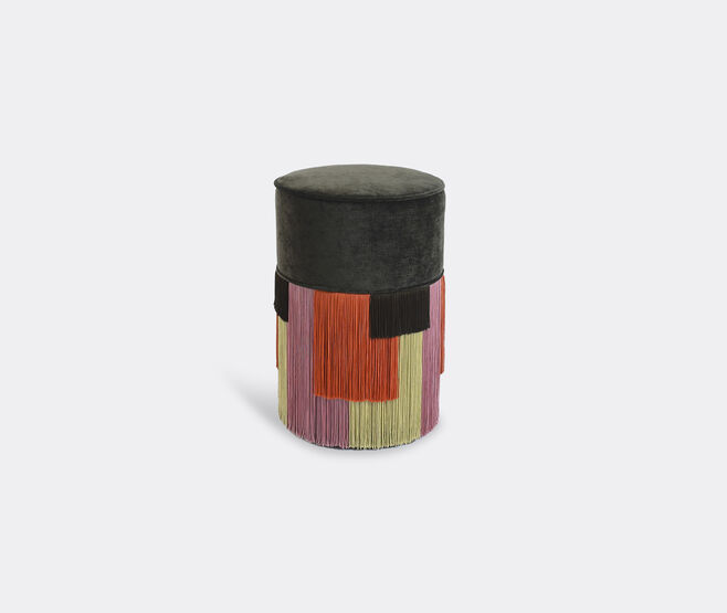 Lorenza Bozzoli Couture 'Couture Geometric Stripe' ottoman, brown MULTICOLOUR LOBO20COU394BRW