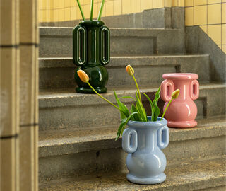 &amp;k Amsterdam 'Amfora' vase, blue BLUE AMST25AMF450BLU