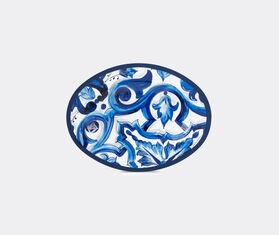 Dolce&amp;Gabbana Casa &#39;Blu Mediterraneo&#39; round wooden tray MULTICOLOUR DGCA22WOO926MUL
