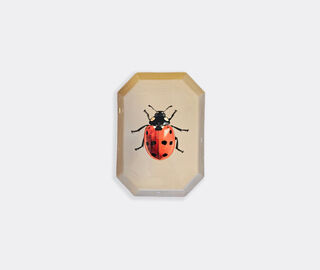 Les-Ottomans 'Ladybug' tray, beige and red MULTICOLOUR OTTO25PRI409MUL