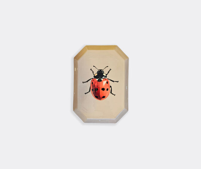 Les-Ottomans 'Ladybug' tray, beige and red MULTICOLOUR OTTO25PRI409MUL