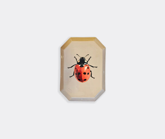 Les-Ottomans 'Ladybug' tray, beige and red undefined ${masterID}