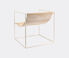 Valerie_objects 'Solo' seat, white and leather  VAOB19SOL510WHI