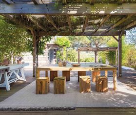 GAN &#39;Garden Layers Diagonal&#39; rug, almond-ivory MULTICOLOUR GANR20GAR251WHI