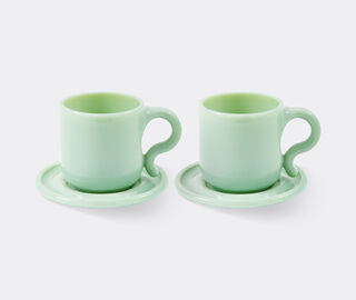 POLSPOTTEN 'Gobi' cappuccino mug, set of two, light green LIGHT GREEN POLS25CAP263LGR