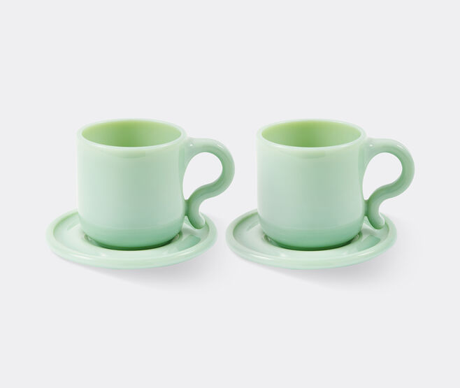 POLSPOTTEN 'Gobi' cappuccino mug, set of two, light green LIGHT GREEN POLS25CAP263LGR