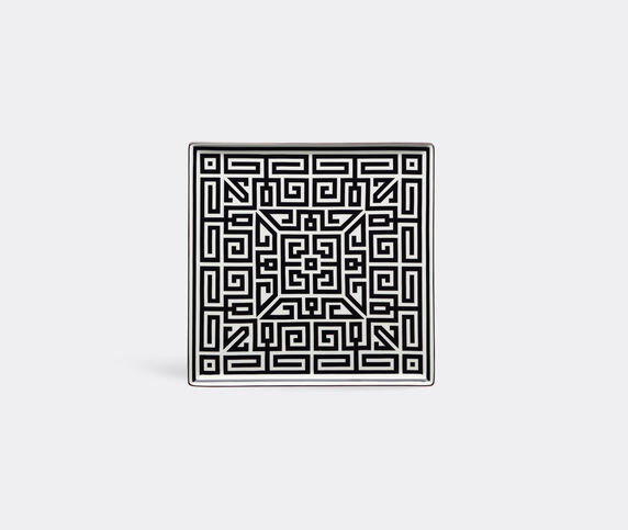 Ginori 1735 'Labirinto' vide poche squared plate, black  RIGI20LAB095BLK